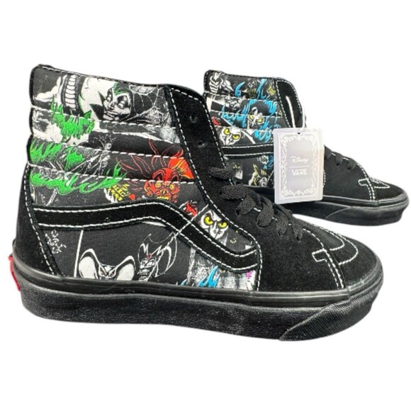 Vans X Disney 100th Villains Sk8 Hi Sneakers Shoes Black Mens 4.5 Womens 6 New - Picture 3 of 9